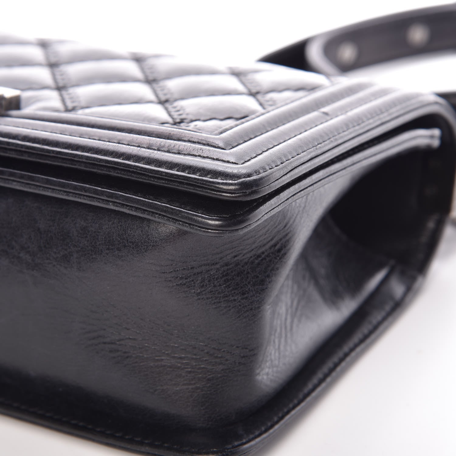Chanel Calfskin Double Stitch Medium Boy Flap Black 10 of 15