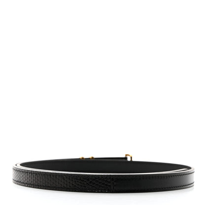 Hermes Box Calfskin Lizard Pop H Trio 15 Belt 75 30 Black 2 of 9
