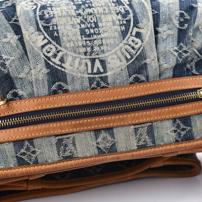 Louis Vuitton Denim Raye Porte Epaule MM 18 of 21