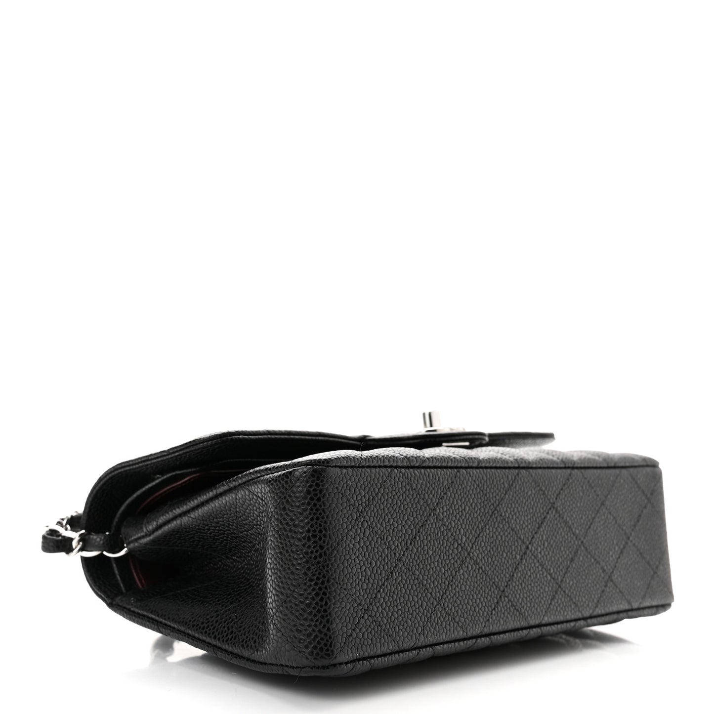 Caviar Quilted Small Double Flap Black