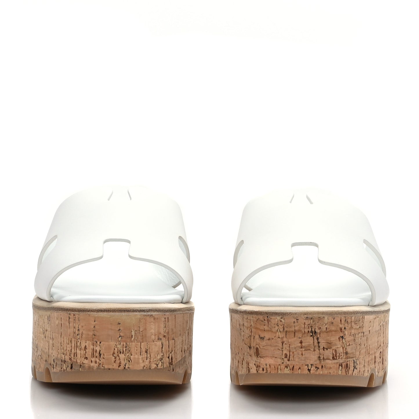 Calfskin Cork Eze 30 Sandals 39 White