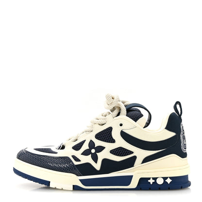 Louis Vuitton Mens LV Calfskin Mesh Skate Sneaker 9 Marine 1 of 10