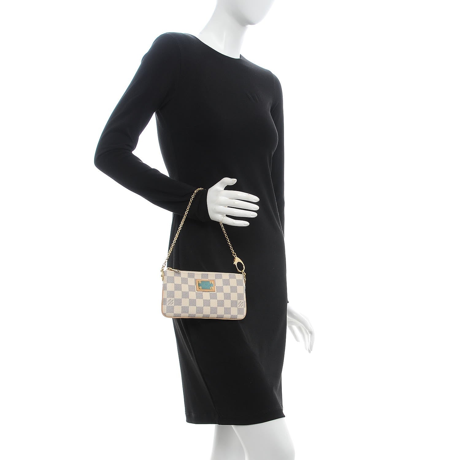 Louis Vuitton Damier Azur Pochette Milla MM 2 of 7