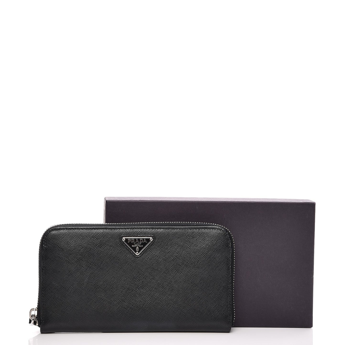 Saffiano Zip Around Wallet Nero Black
