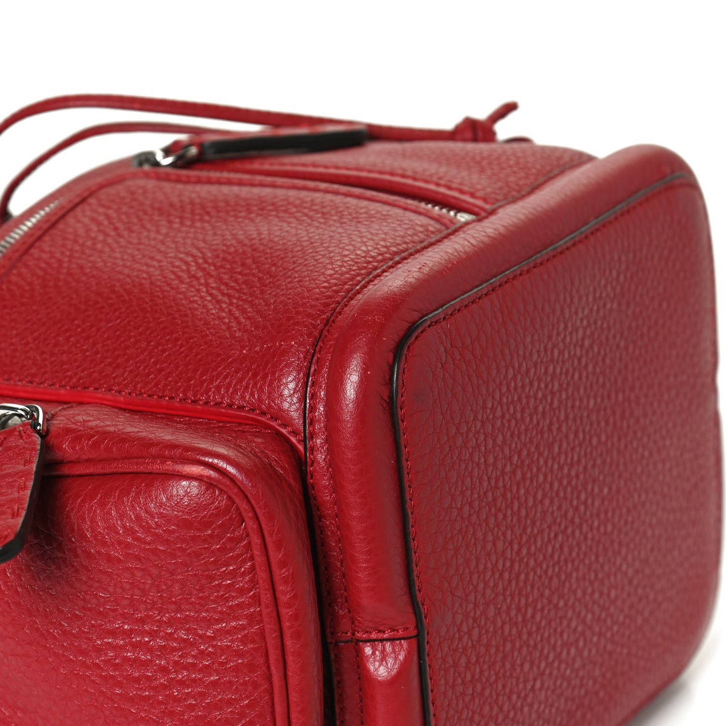 Cuoio Romano Selleria F is Fendi Grande Mon Tresor Pocket Bucket Bag Rosso