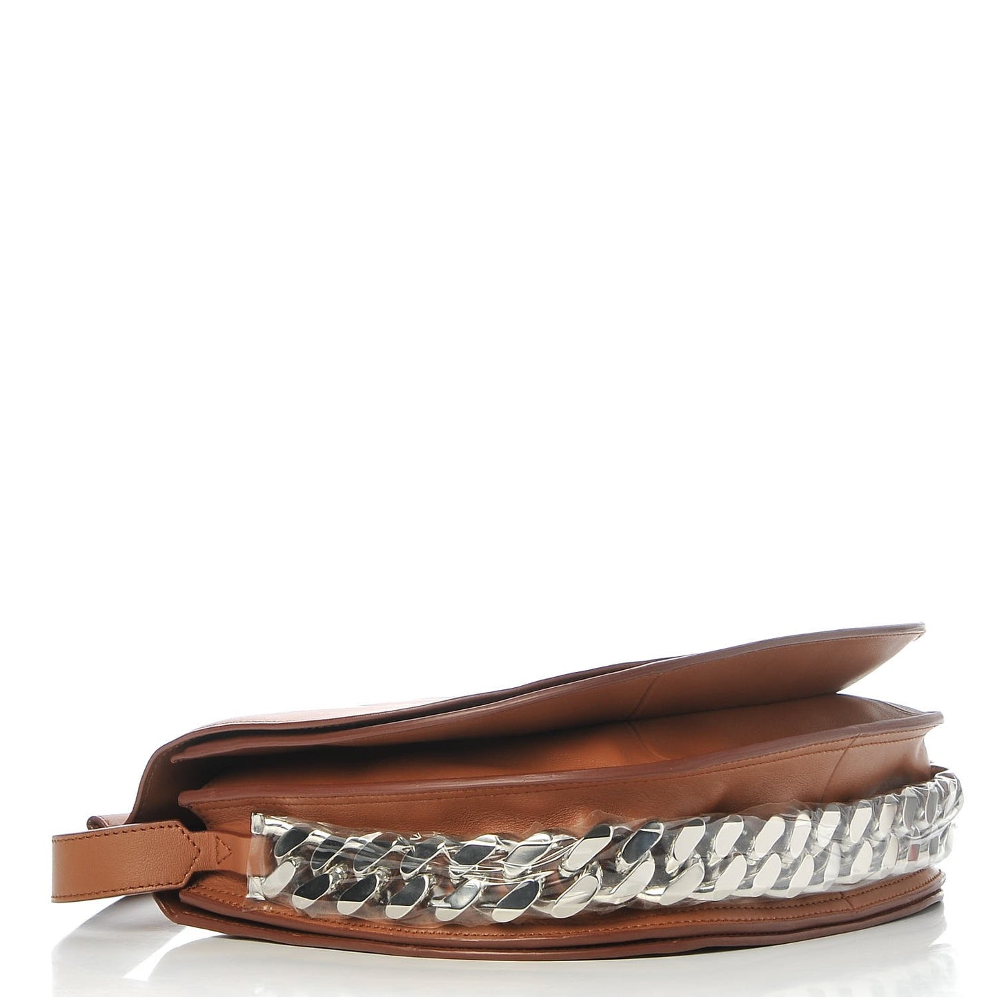 Calfskin Infinity Saddle Bag Cognac