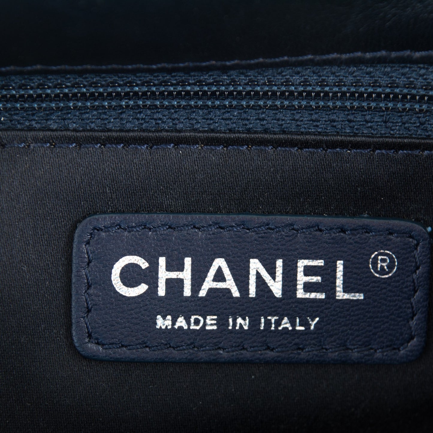 Satin Sequin Medium Classic Flap Blue