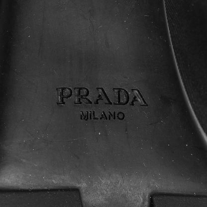 Prada Spazzolato Re-Nylon Metal Triangle Logo 110mm Ankle Boots 36 Black 7 of 7