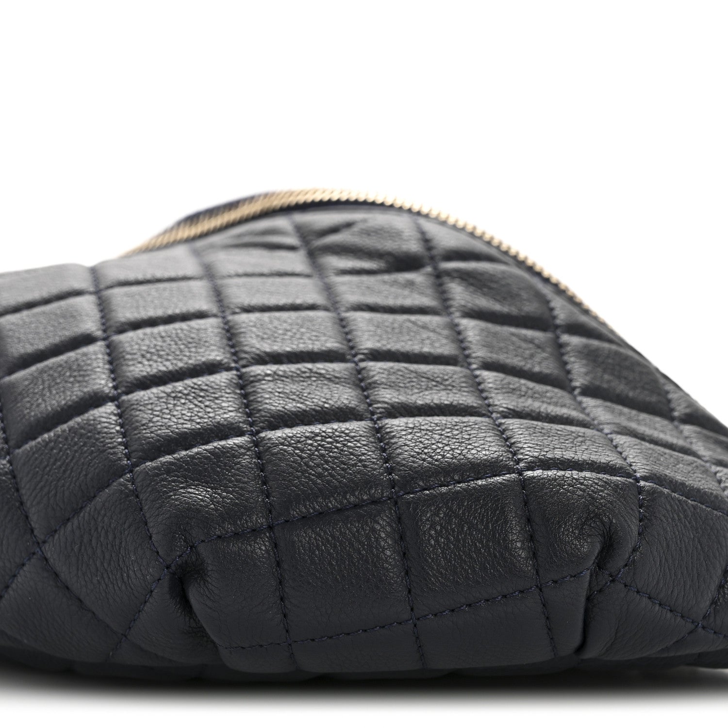 Chanel Calfskin Quilted Banane Waist Bag Fanny Pack Navy 10 of 13