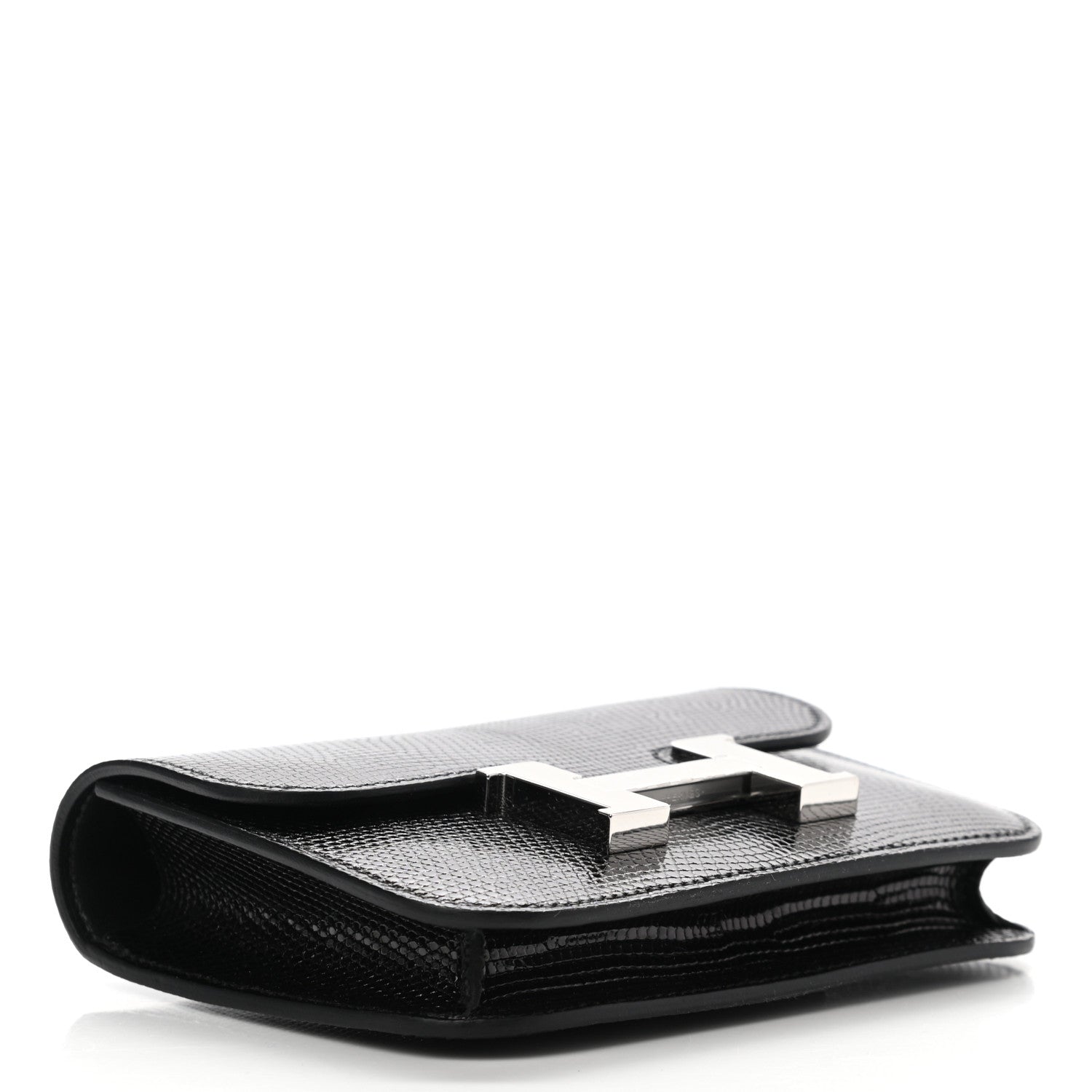 Hermes Lizard Constance Slim Wallet Black 5 of 8