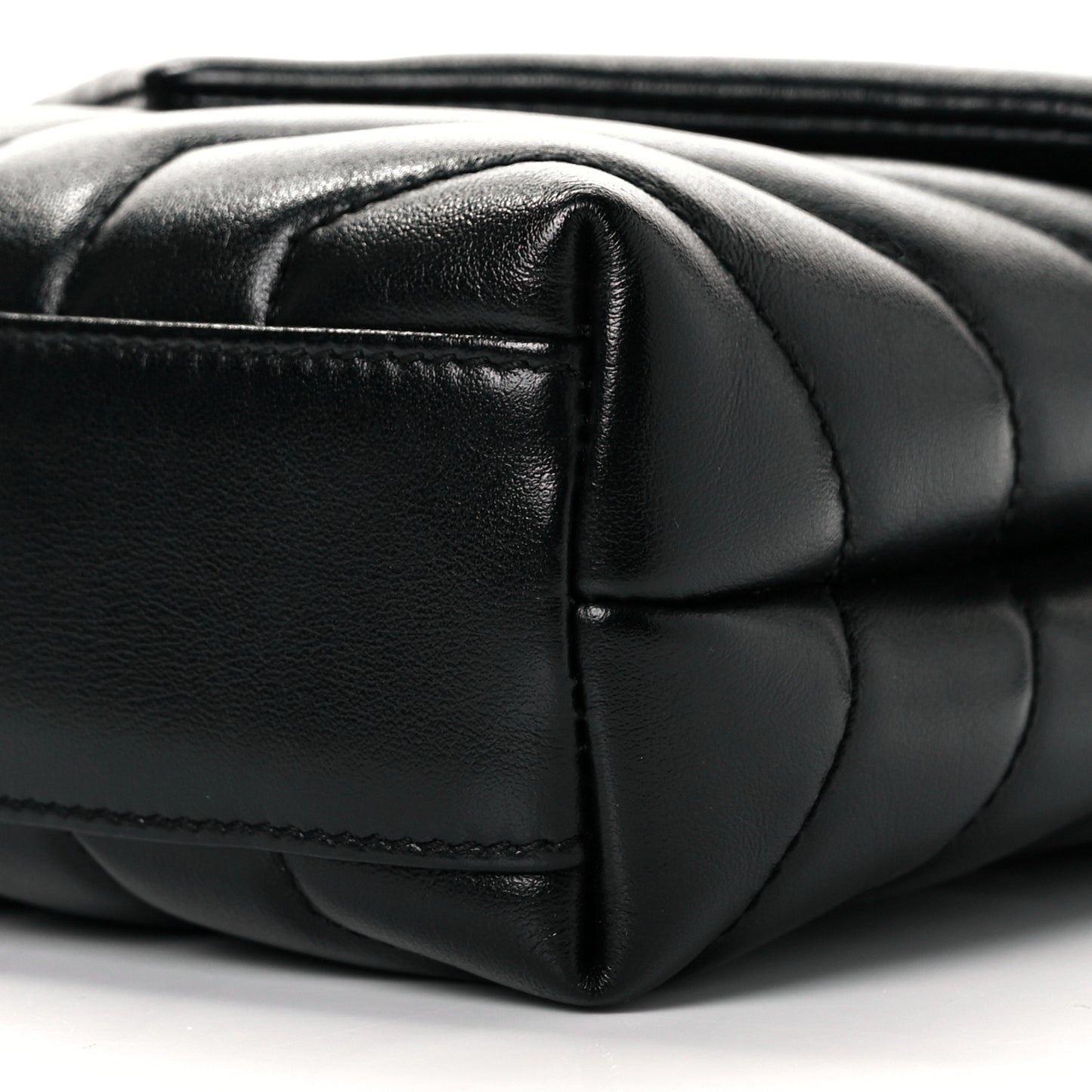 Calfskin Y Quilted Monogram Toy Loulou Crossbody Bag Black
