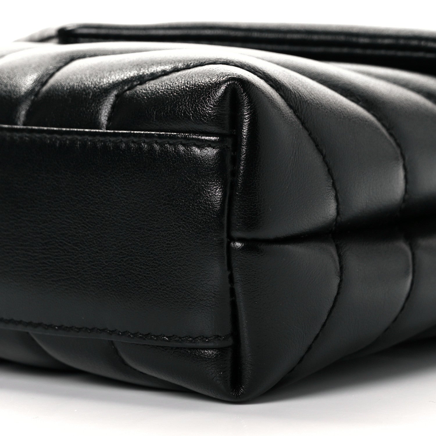 Saint Laurent Calfskin Y Quilted Monogram Toy Loulou Crossbody Bag Black 8 of 9