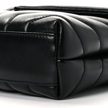 Saint Laurent Calfskin Y Quilted Monogram Toy Loulou Crossbody Bag Black 8 of 9