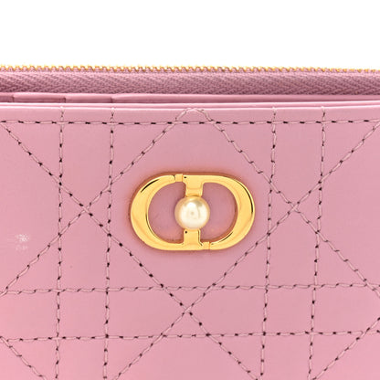 Christian Dior Lambskin Cannage Jolie Dahlia Wallet Cherry Blossom Pink 9 of 10