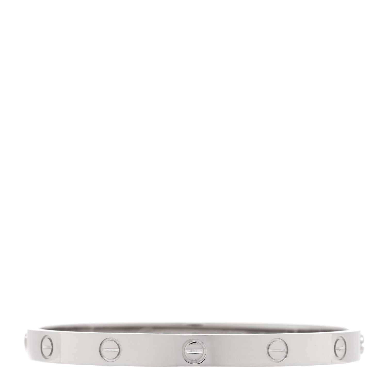 Cartier 18K White Gold LOVE Bracelet 18 1 of 8