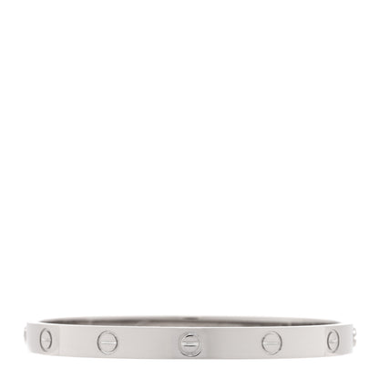 Cartier 18K White Gold LOVE Bracelet 18 1 of 8