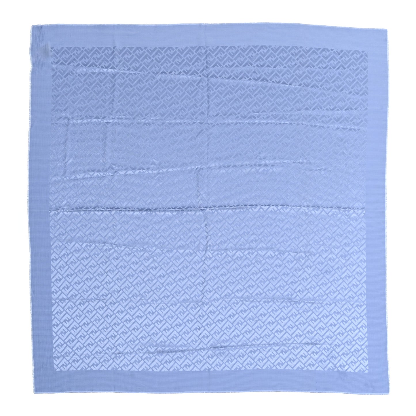 Silk Wool FF Scarf Blue