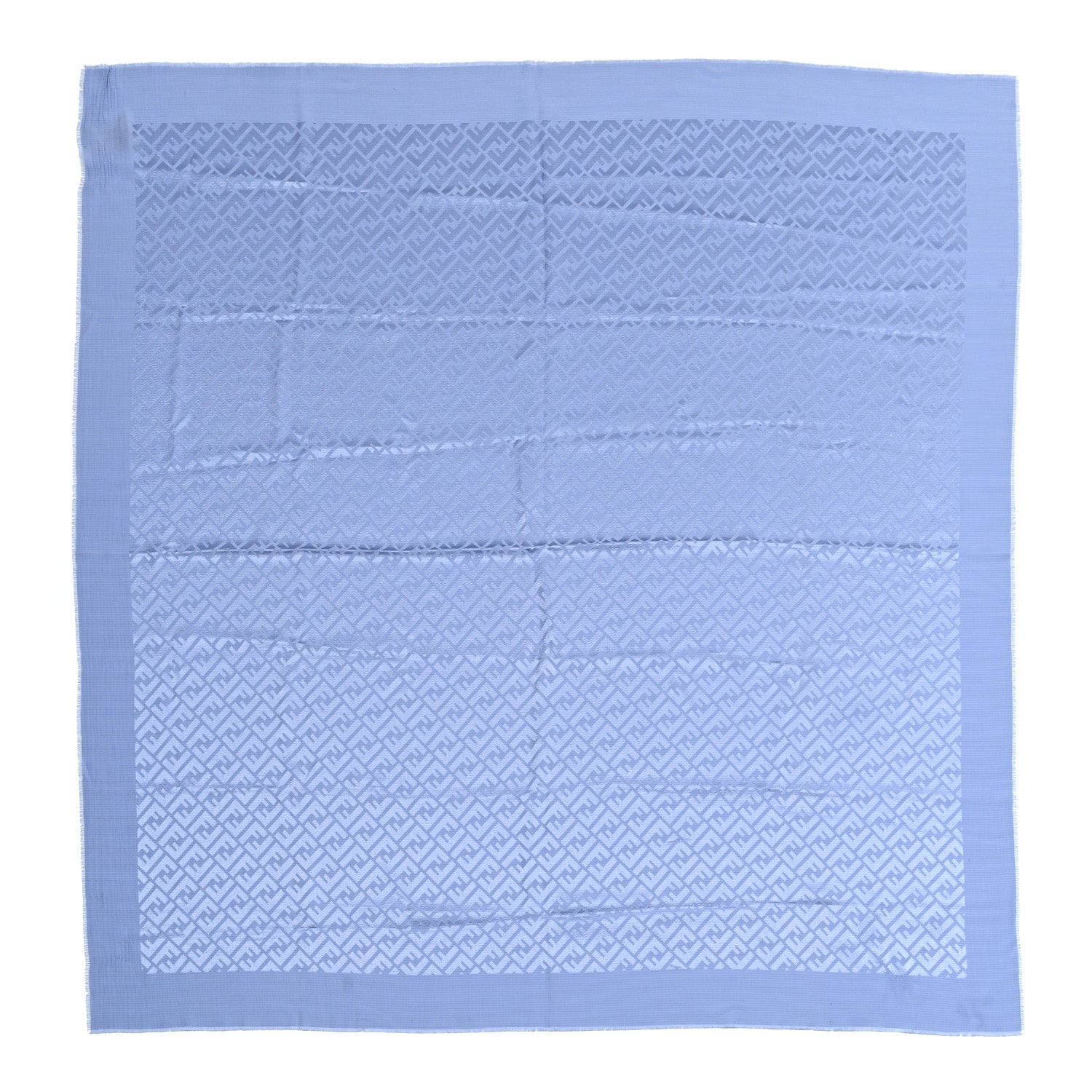 Fendi Silk Wool FF Scarf Blue 1 of 4