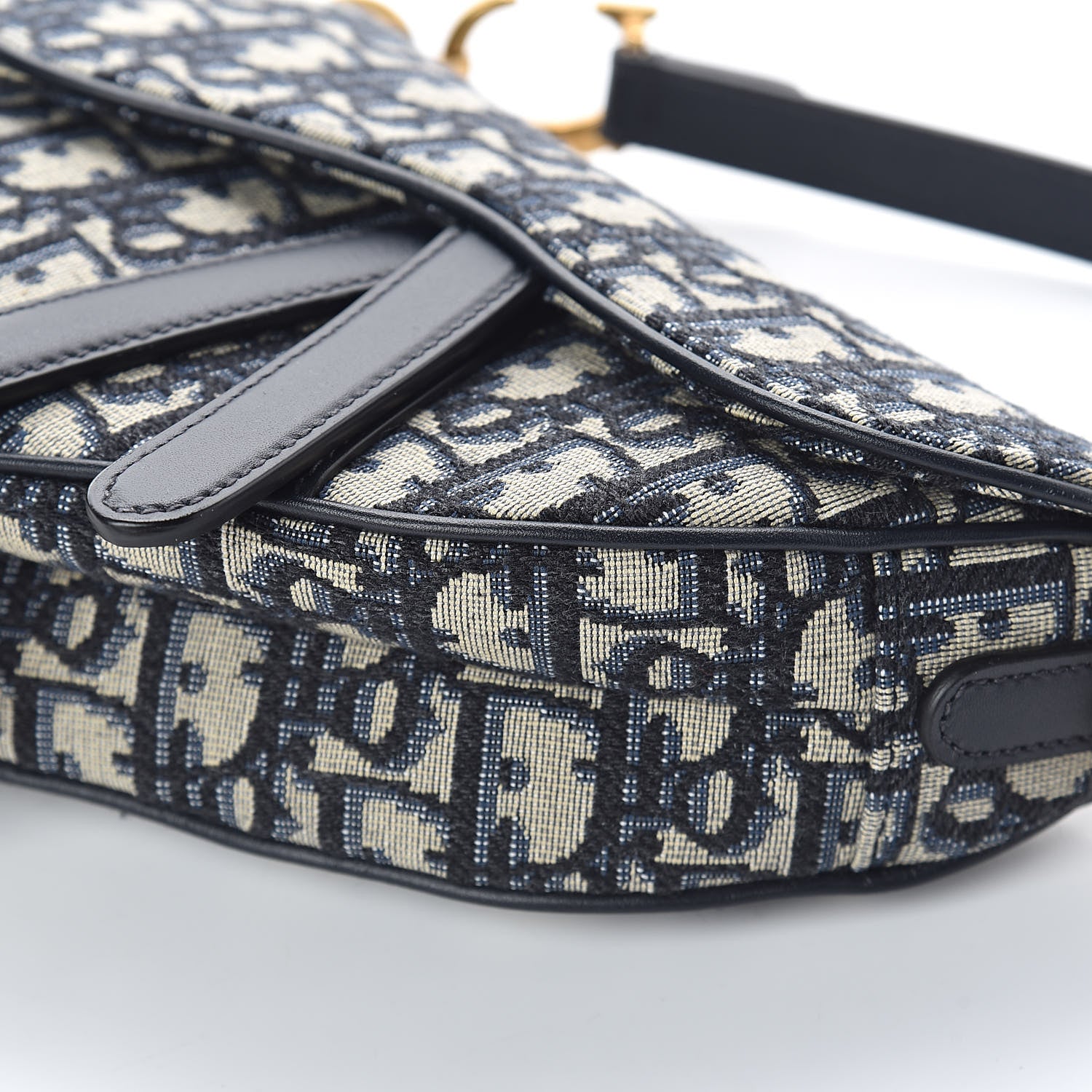 Christian Dior Oblique Mini Saddle Bag Blue 9 of 9