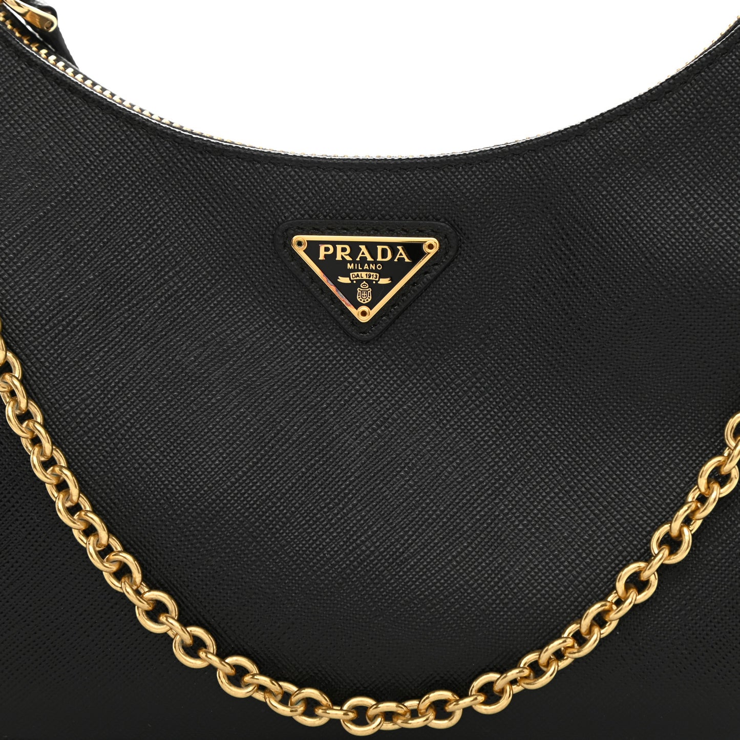 Saffiano Lux Re-Edition 2005 Shoulder Bag Black