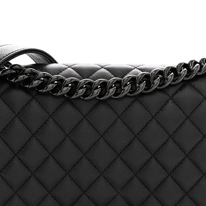 Chanel Caviar Quilted Medium Boy Flap So Black 8 of 12