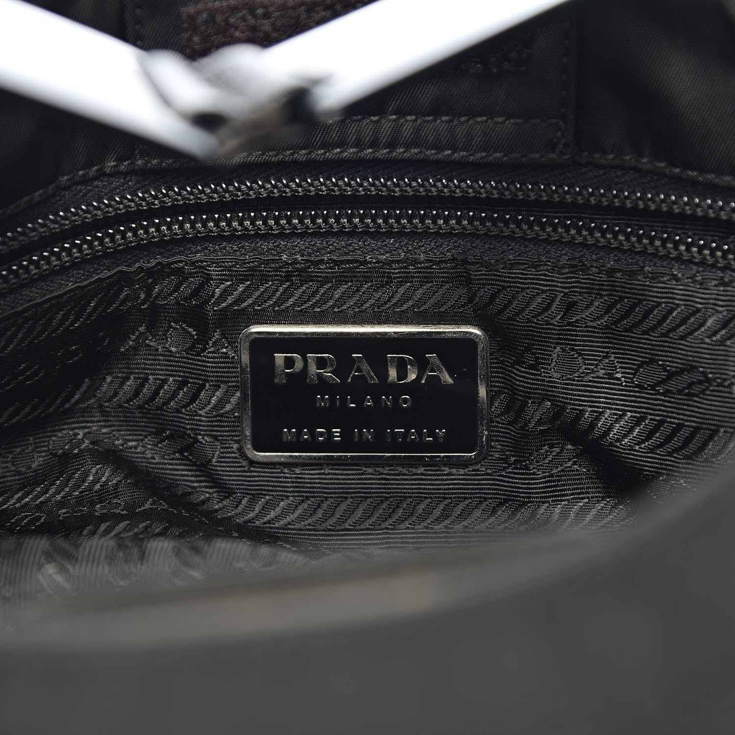 Prada Tessuto Nylon Shoulder Bag Black 6 of 10