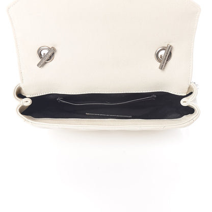 Saint Laurent Sheepskin Matelasse Monogram Classic Baby Chain Bag White 5 of 17