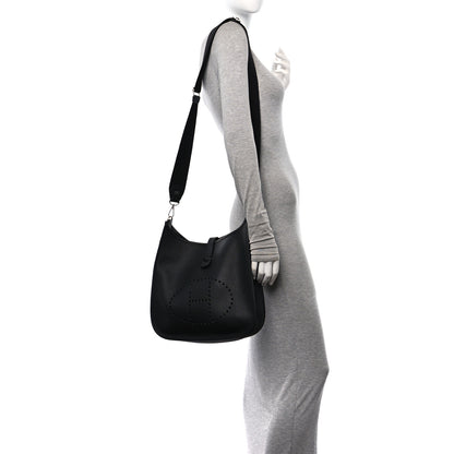 Hermes Taurillon Clemence Evelyne III GM Black 2 of 11