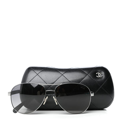 Chanel Aviator Polarized Sunglasses 4204-Q Black 8 of 8