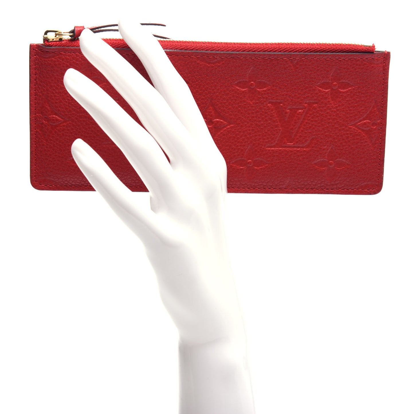 Empreinte Felicie Chain Wallet Zippered Insert Cherry