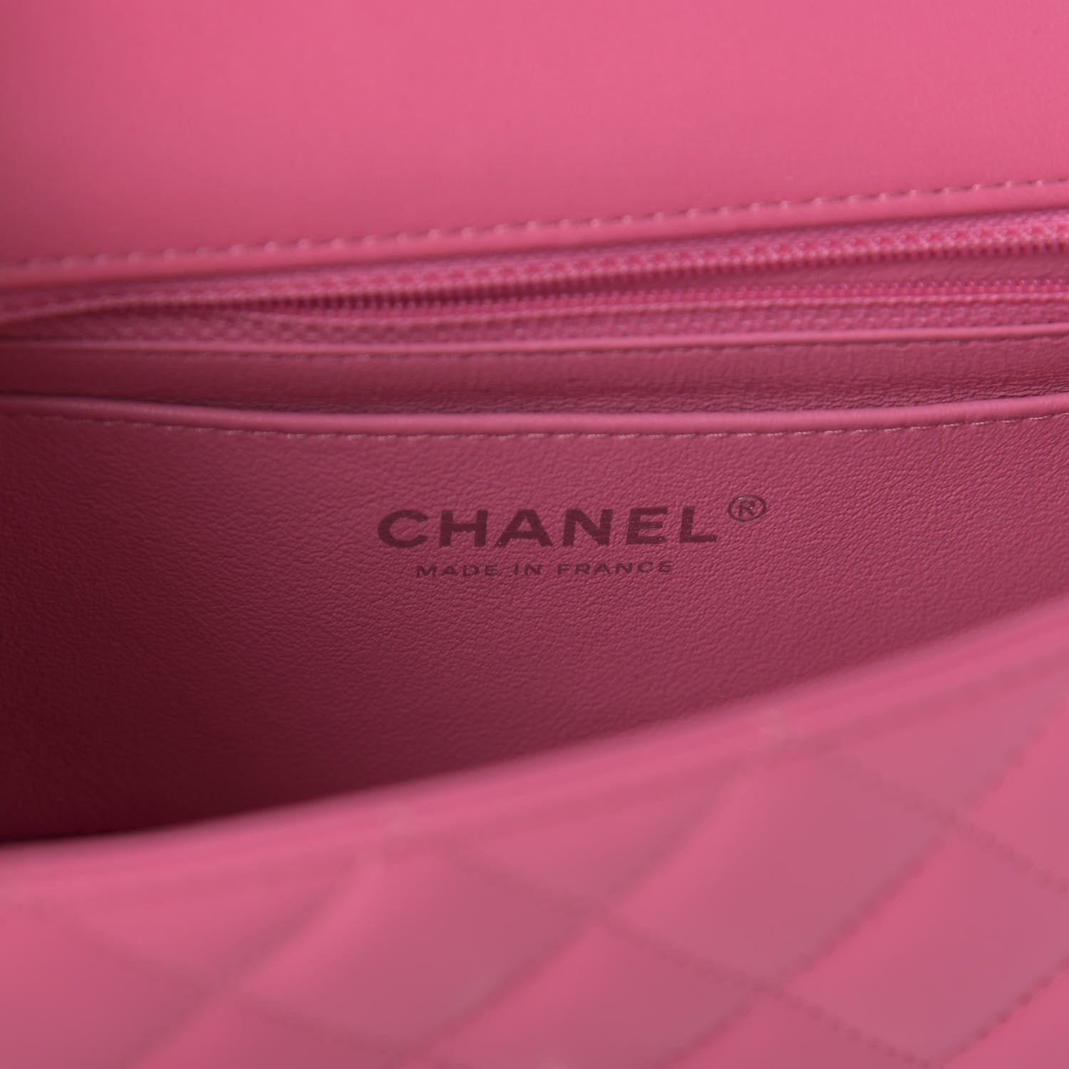 Chanel Lambskin Quilted Mini Rectangular Flap Dark Pink 8 of 11