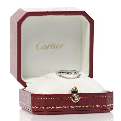 Cartier 18K White Gold Diamond 2.5mm Maillon Panthere Wedding Band Ring 50 5.25 5 of 5