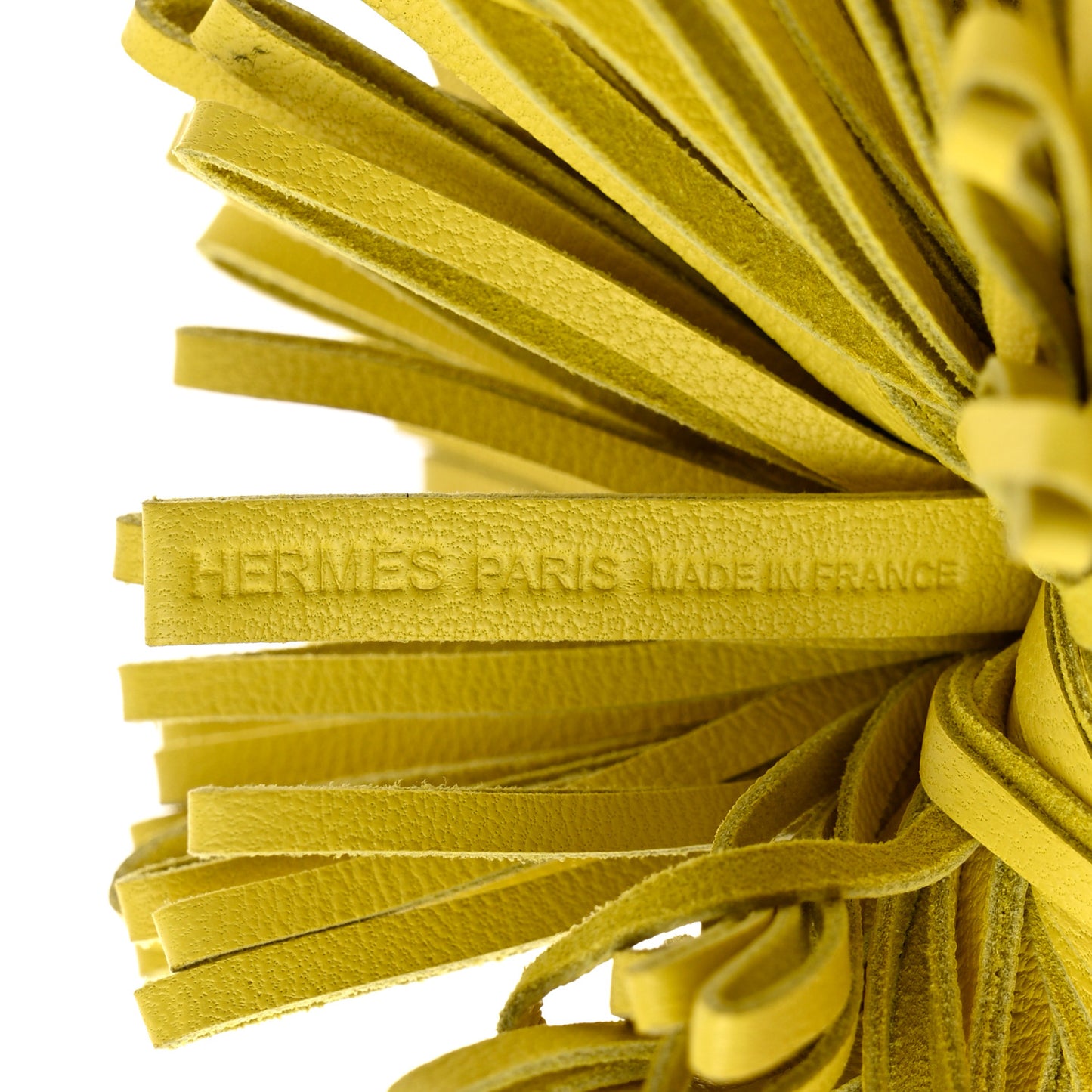 Lambskin Carmen Tassel Key Holder Lime