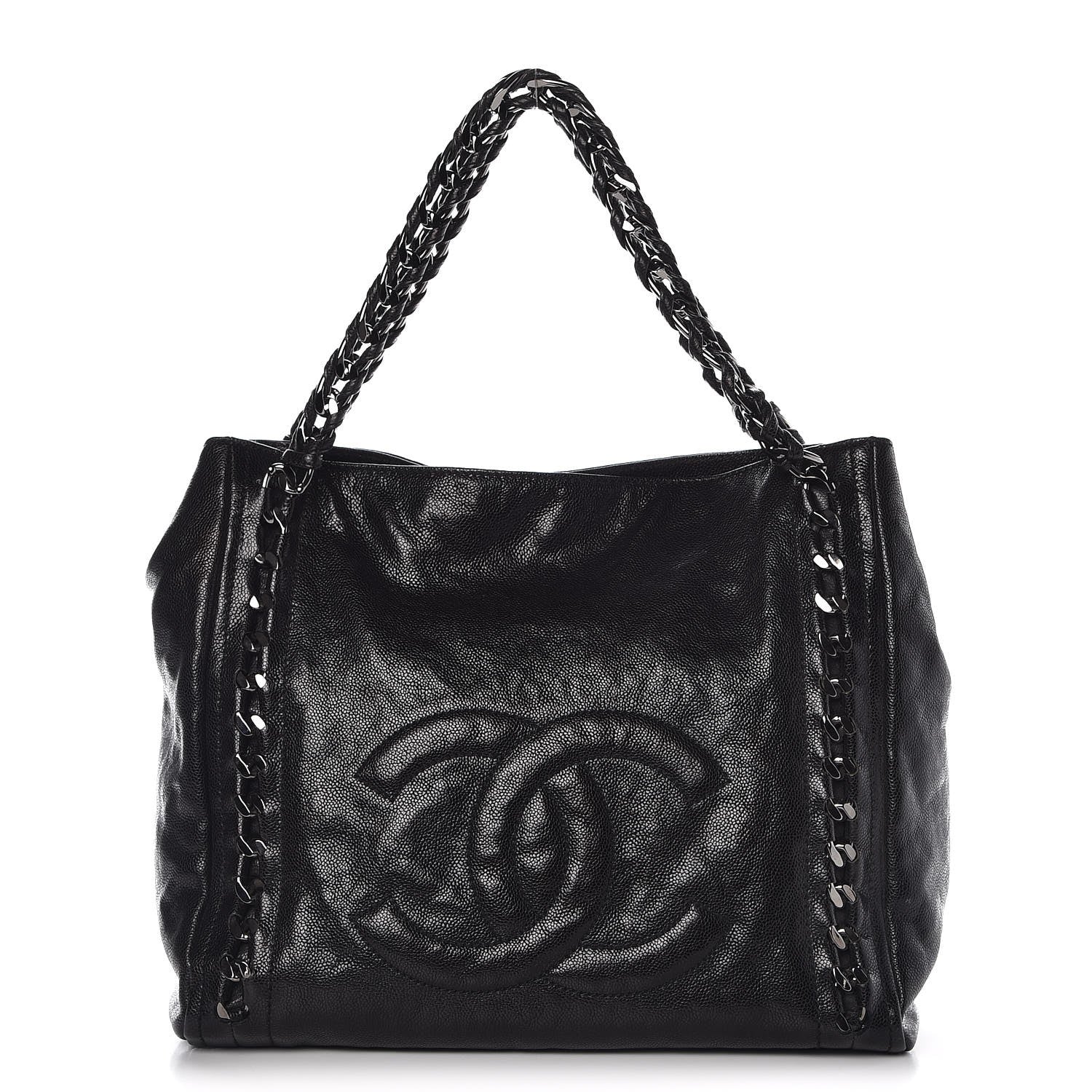 Chanel Glazed Caviar Modern Chain Tote Black 1 of 7