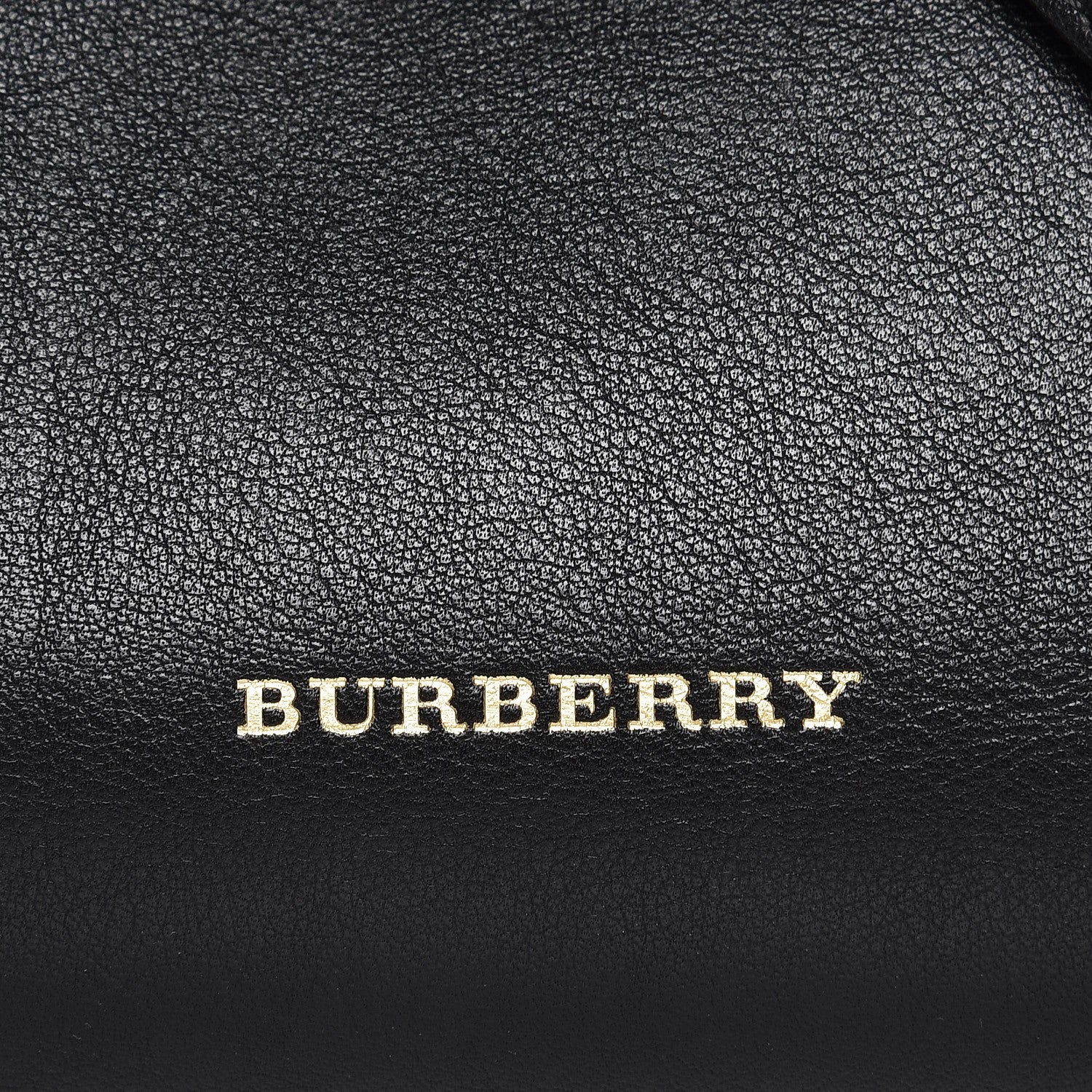 Burberry Calfskin House Check Medium Banner Tote Black 8 of 8