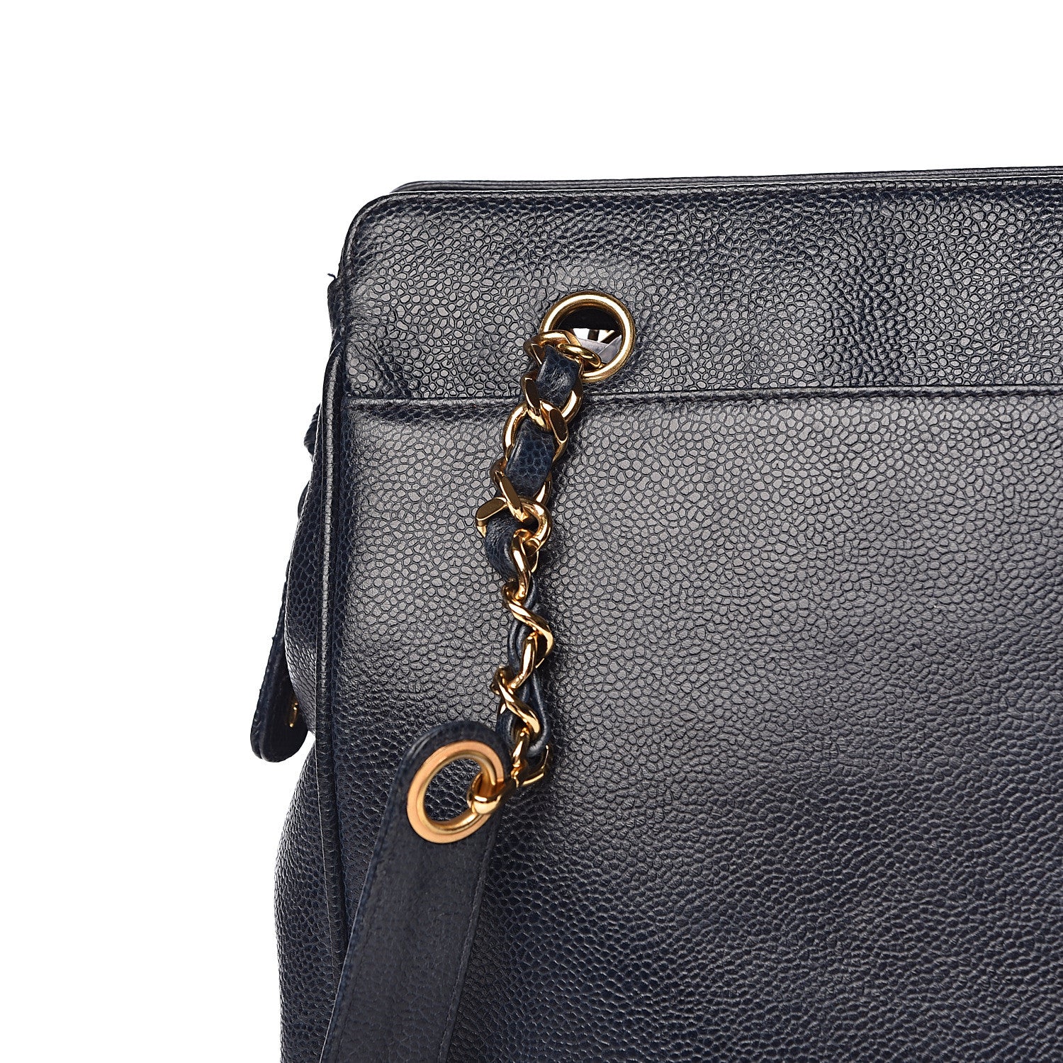 Chanel Caviar CC Shoulder Bag Navy Blue 15 of 15