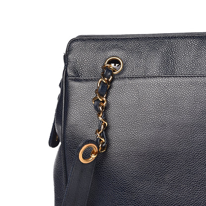 Chanel Caviar CC Shoulder Bag Navy Blue 15 of 15