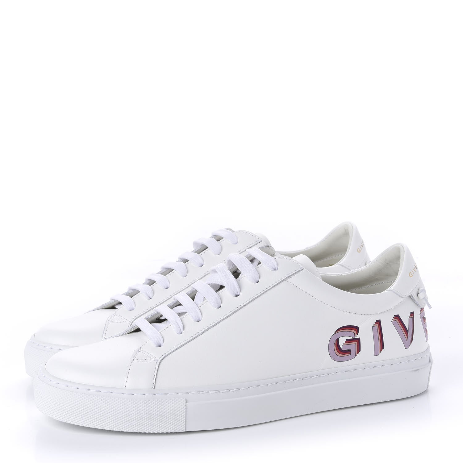 Givenchy Calfskin Logo Womens Urban Street Sneakers 38 White Red 3 of 12