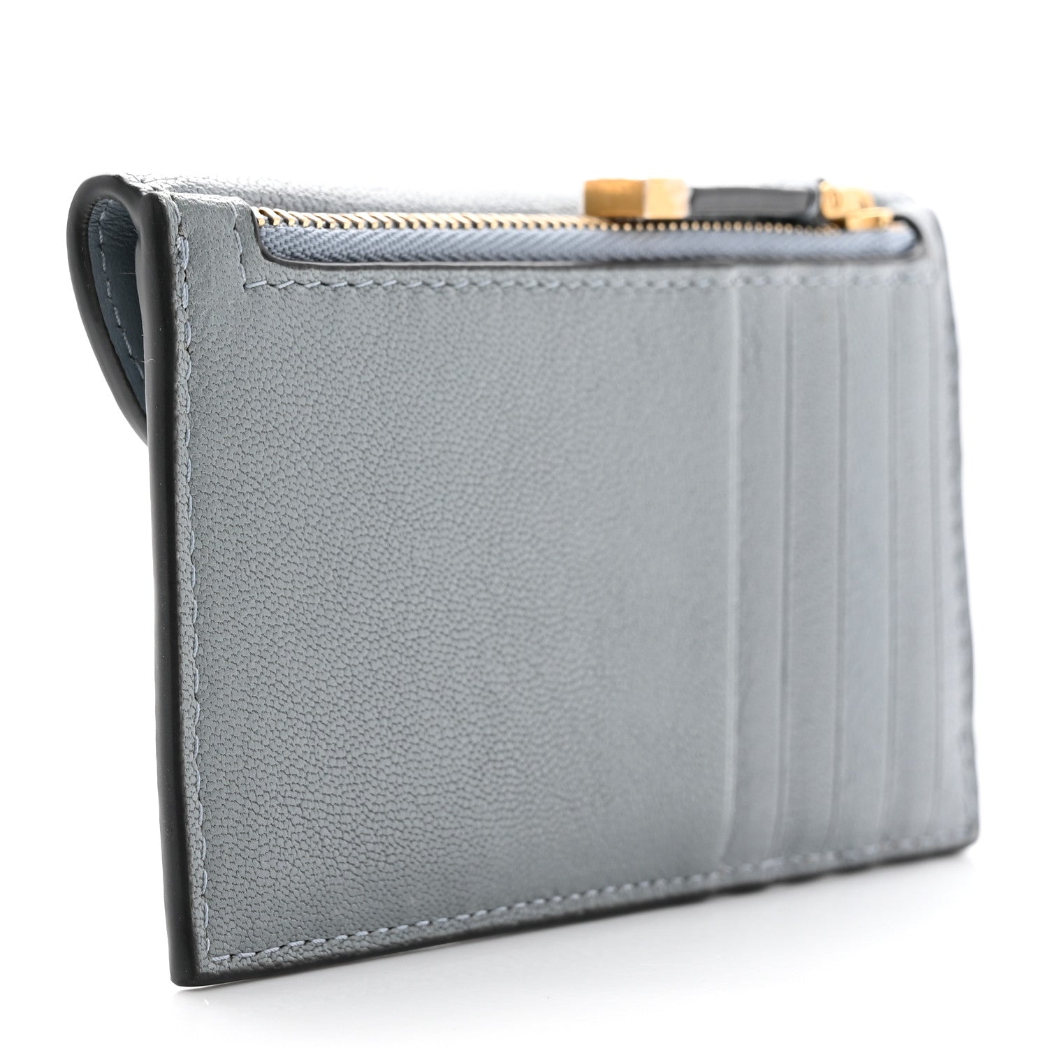 Christian Dior Goatskin Saddle Cosmos Zipped Card Holder Cloud Blue 3 of 7