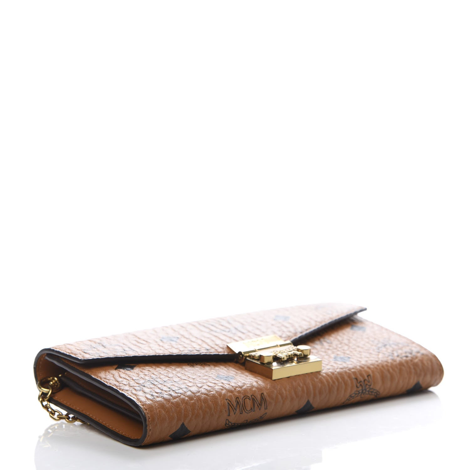 MCM Visetos Large Patricia Wallet On Chain Cognac 4 of 11