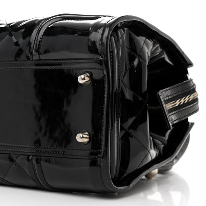 Burberry Patent Quilted Large Manor Tote  Black 10 of 11