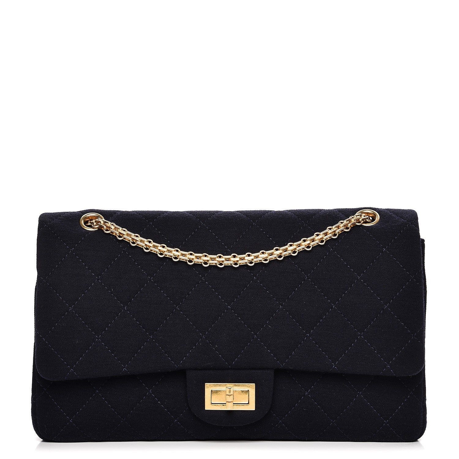 Chanel Jersey Quilted 2.55 Reissue 227 Flap Navy 1 of 10