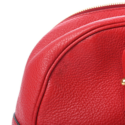 Prada Vitello Daino Zip Backpack Rosso 5 of 5