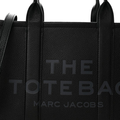 Marc Jacobs Grained Calfskin Medium The Tote Bag Black 9 of 14