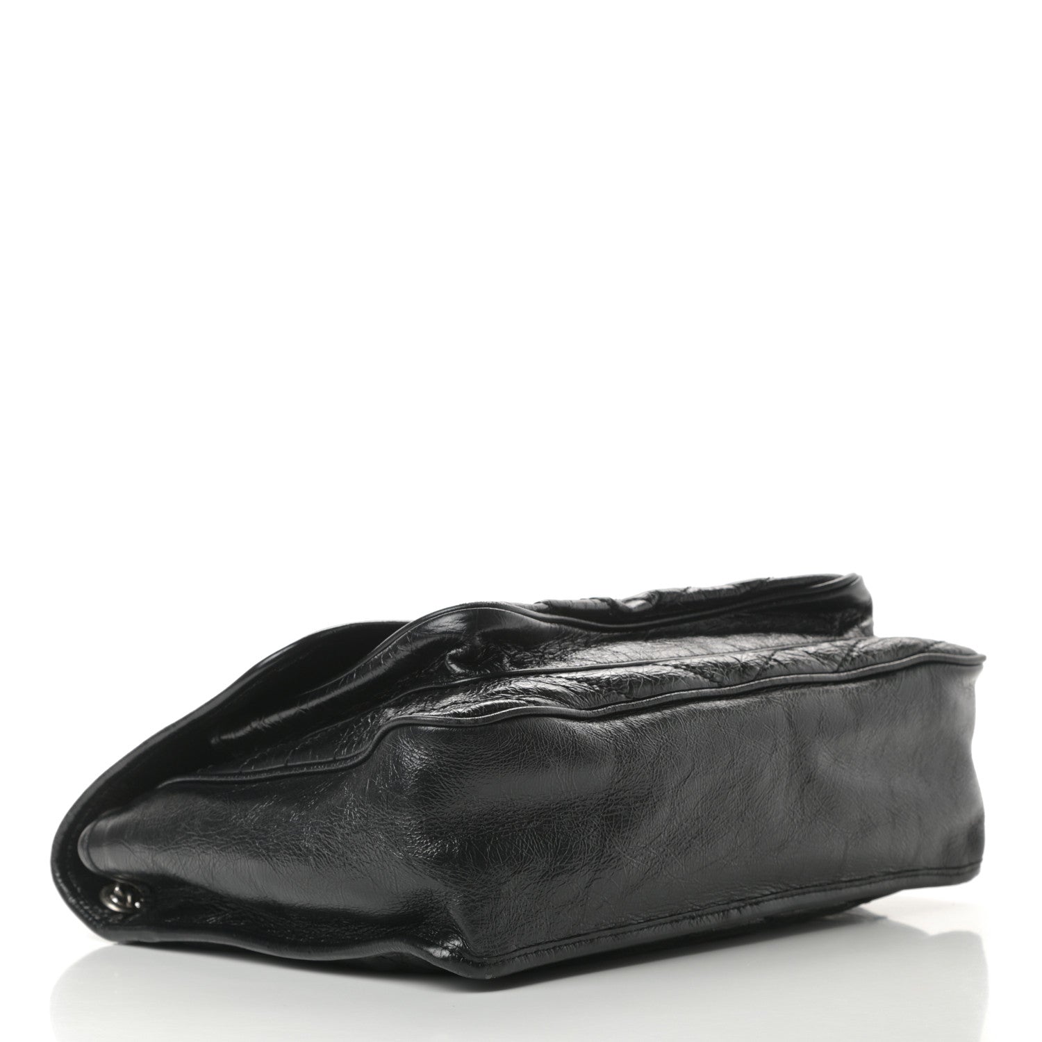 Saint Laurent Crinkled Calfskin Matelasse Monogram Large Niki Chain Satchel Black 4 of 15