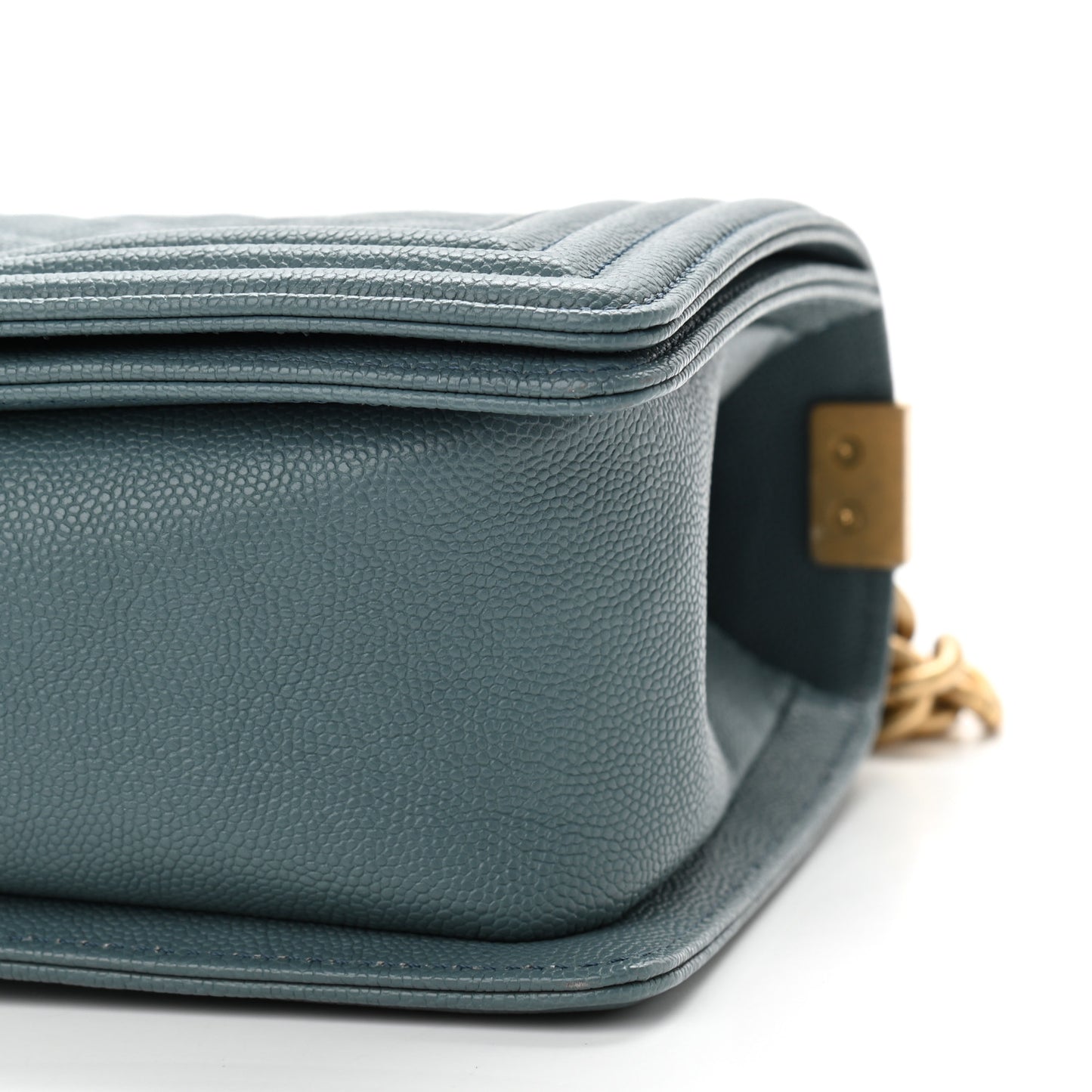 Caviar Quilted Medium Boy Flap Blue