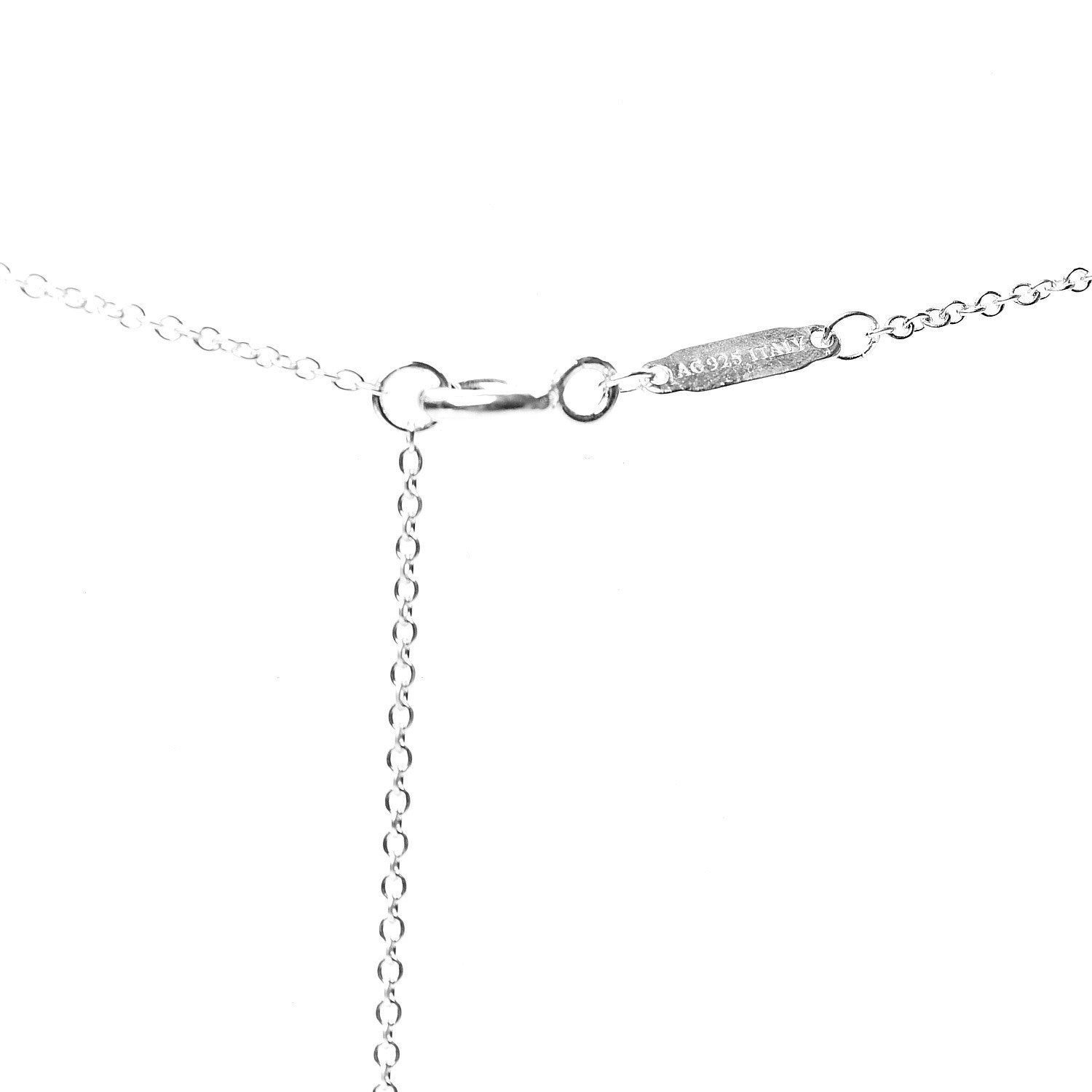 Tiffany Sterling Silver Large T Smile Pendant Necklace 3 of 5