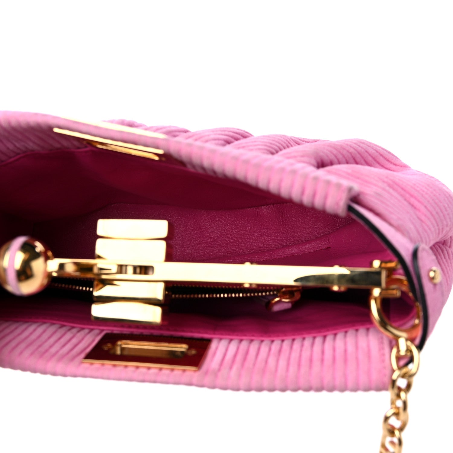 Fendi Camoscio Line Embossed Small Peekaboo Click Bag Lollypop 5 of 11