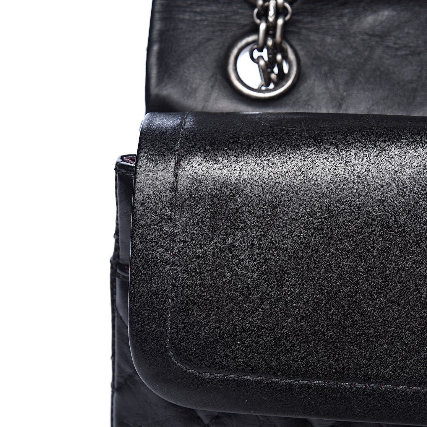 Aged Calfskin Quilted 2.55 Reissue 225 Flap Black