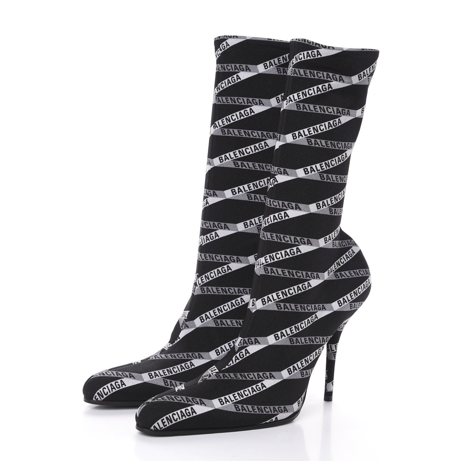 Balenciaga Spandex Losange Monogram 110mm Booties 39 Gris Black 3 of 6